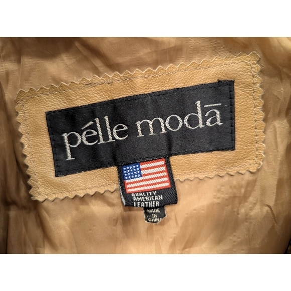 Pella Moda 100% Leather Quilted Bomber Jacket Size Large - Picture 4 of 10